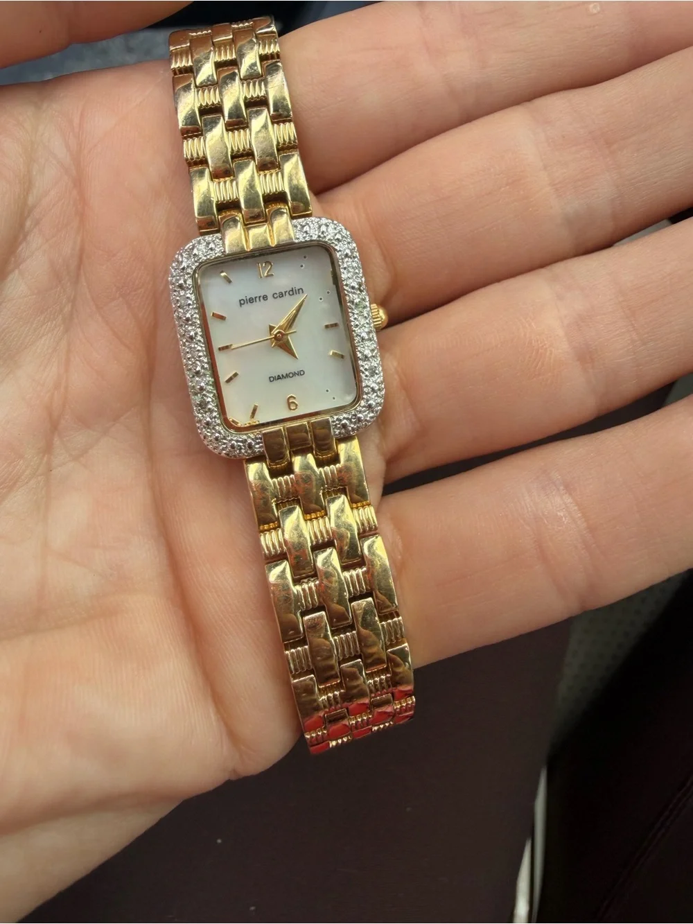 Pierre Cardin Gold-Tone Diamond Accent Ladies Bracelet Watch